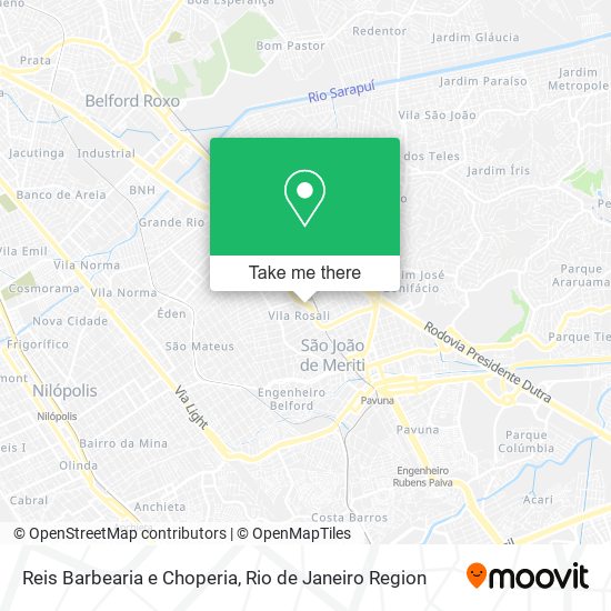 Reis Barbearia e Choperia map