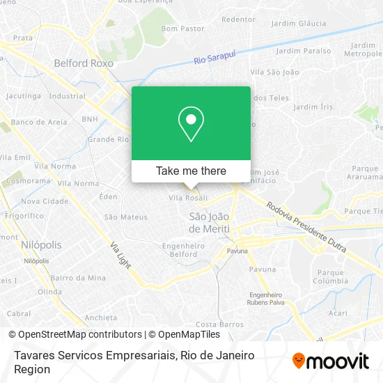 Tavares Servicos Empresariais map