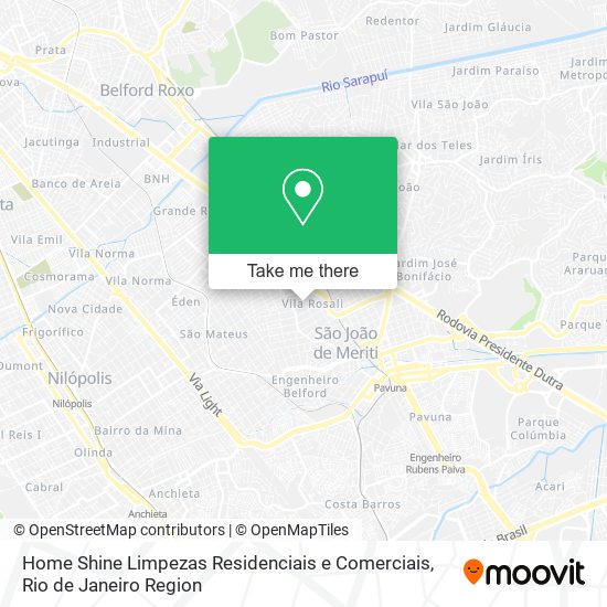 Home Shine Limpezas Residenciais e Comerciais map