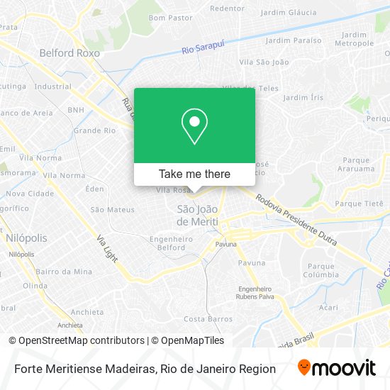 Forte Meritiense Madeiras map