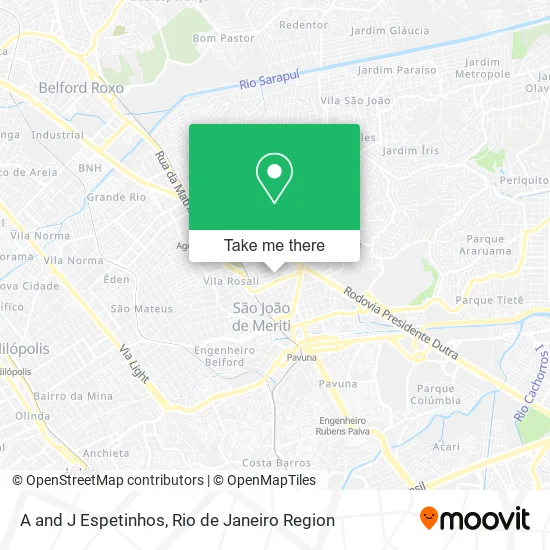 A and J Espetinhos map