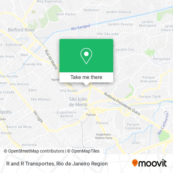 R and R Transportes map