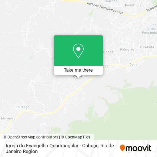 Igreja do Evangelho Quadrangular - Cabuçu map