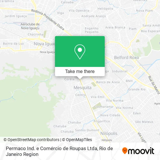 Permaco Ind. e Comércio de Roupas Ltda map