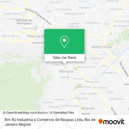 Bm RJ Industria e Comercio de Roupas Ltda map