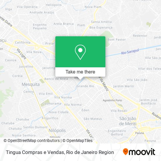 Mapa Tingua Compras e Vendas