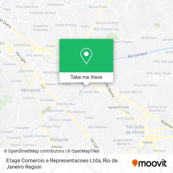 Mapa Etage Comercio e Representacoes Ltda