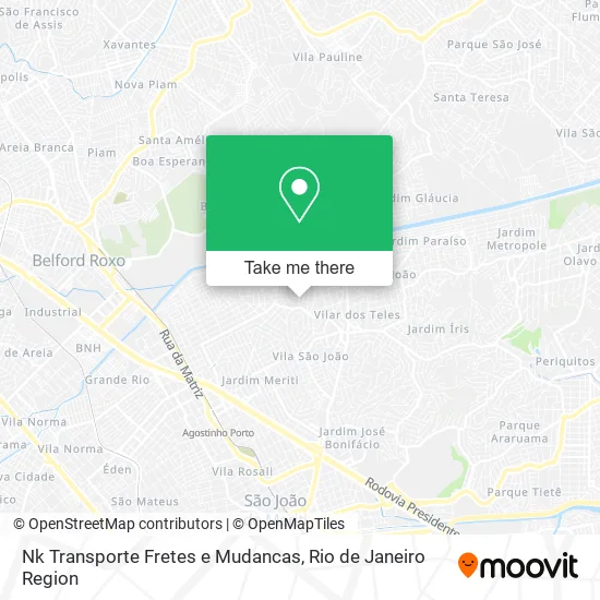 Nk Transporte Fretes e Mudancas map