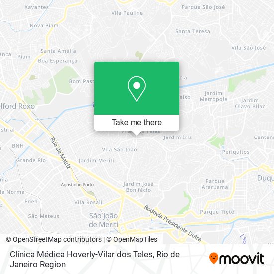 Mapa Clínica Médica Hoverly-Vilar dos Teles