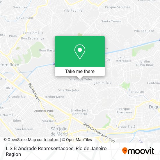 L S B Andrade Representacoes map