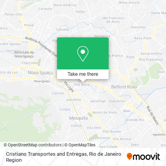Mapa Cristiano Transportes and Entregas