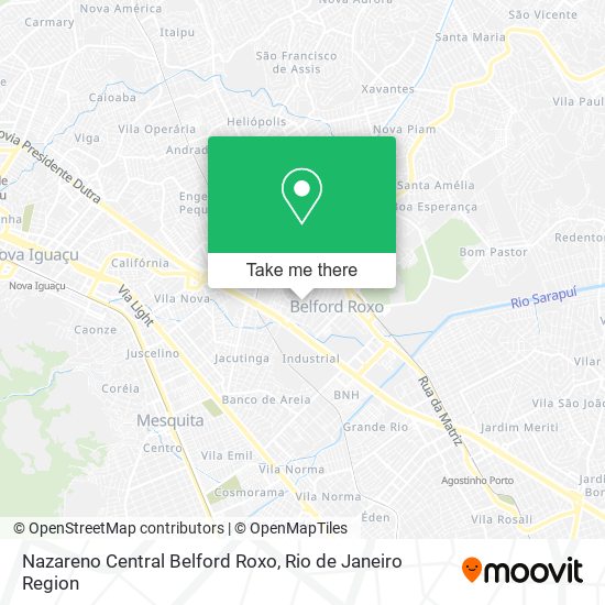 Mapa Nazareno Central Belford Roxo