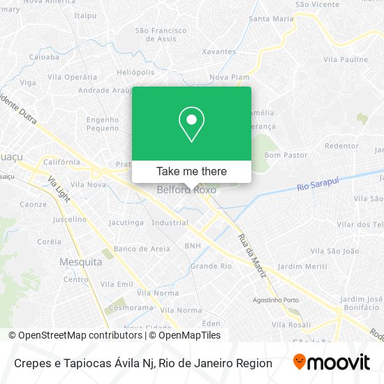 Crepes e Tapiocas Ávila Nj map