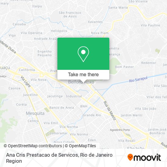 Mapa Ana Cris Prestacao de Servicos