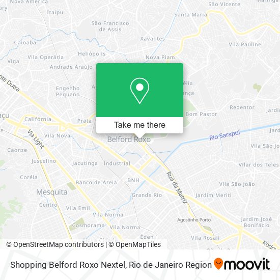 Shopping Belford Roxo Nextel map