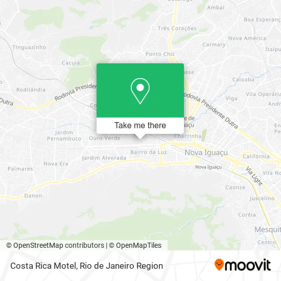 Costa Rica Motel map