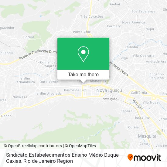 Mapa Sindicato Estabelecimentos Ensino Médio Duque Caxias