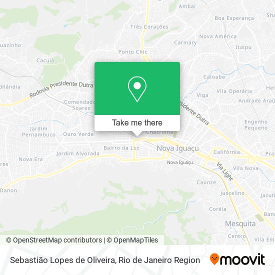 Sebastião Lopes de Oliveira map