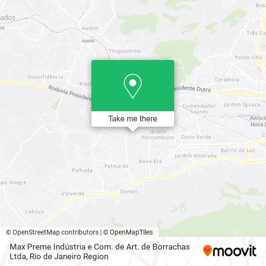 Max Preme Indústria e Com. de Art. de Borrachas Ltda map