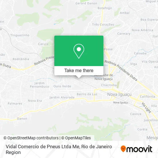 Vidal Comercio de Pneus Ltda Me map