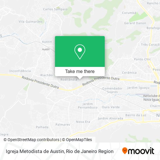 Igreja Metodista de Austin map