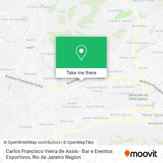 Carlos Francisco Vieira de Assis - Bar e Eventos Esportivos map