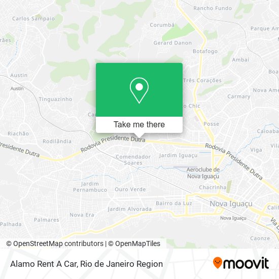 Alamo Rent A Car map