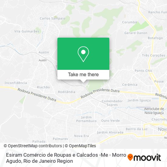 Esiram Comércio de Roupas e Calcados -Me - Morro Agudo map