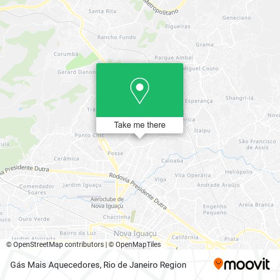 Gás Mais Aquecedores map