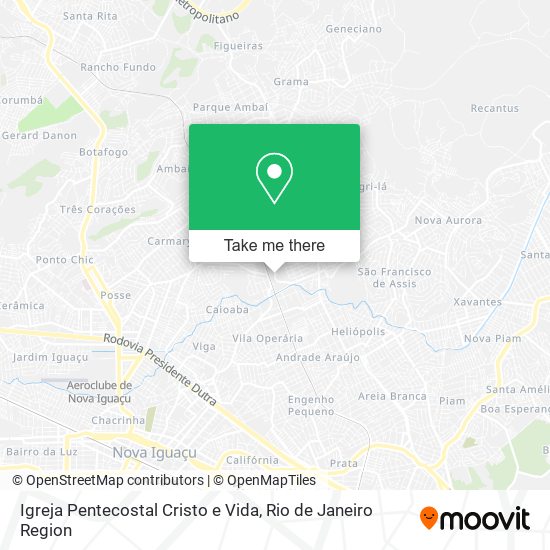 Igreja Pentecostal Cristo e Vida map