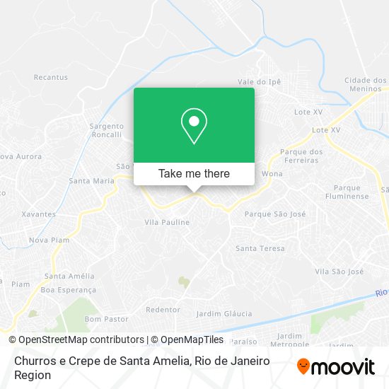 Churros e Crepe de Santa Amelia map