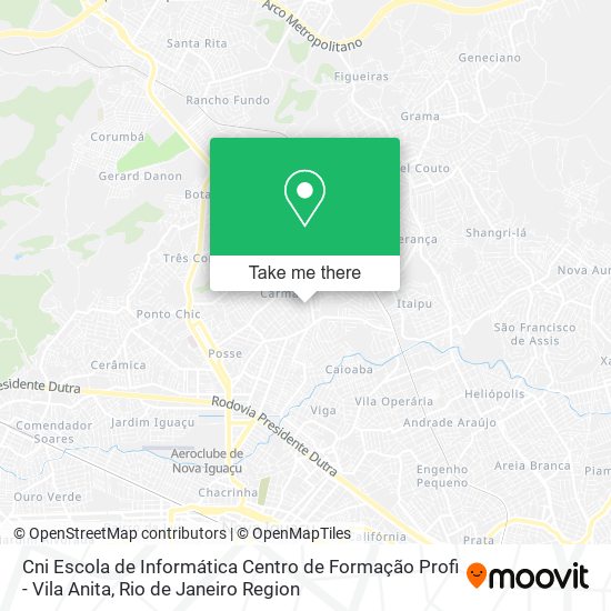 Mapa Cni Escola de Informática Centro de Formação Profi - Vila Anita