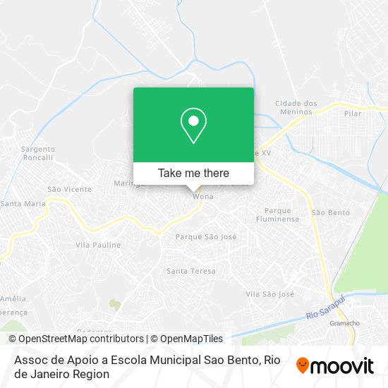 Mapa Assoc de Apoio a Escola Municipal Sao Bento