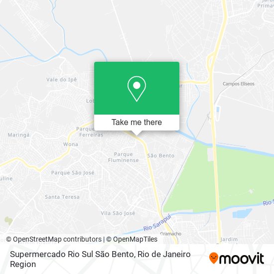 Mapa Supermercado Rio Sul São Bento