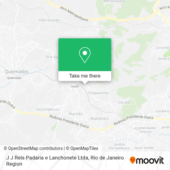 J J Reis Padaria e Lanchonete Ltda map