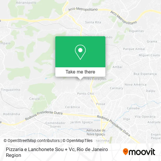 Pizzaria e Lanchonete Sou + Vc map