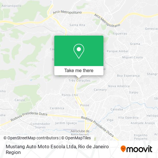 Mapa Mustang Auto Moto Escola Ltda