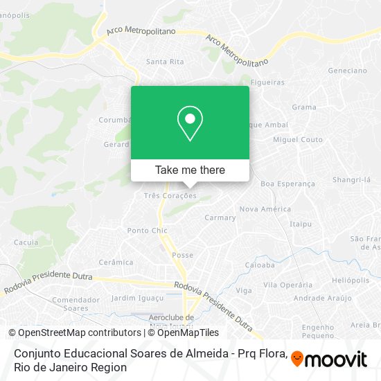 Mapa Conjunto Educacional Soares de Almeida - Prq Flora