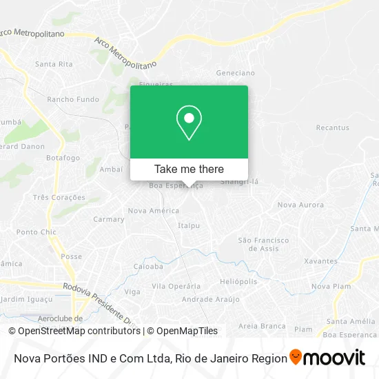 Nova Portões IND e Com Ltda map