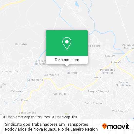 Sindicato dos Trabalhadores Em Transportes Rodoviários de Nova Iguaçu map