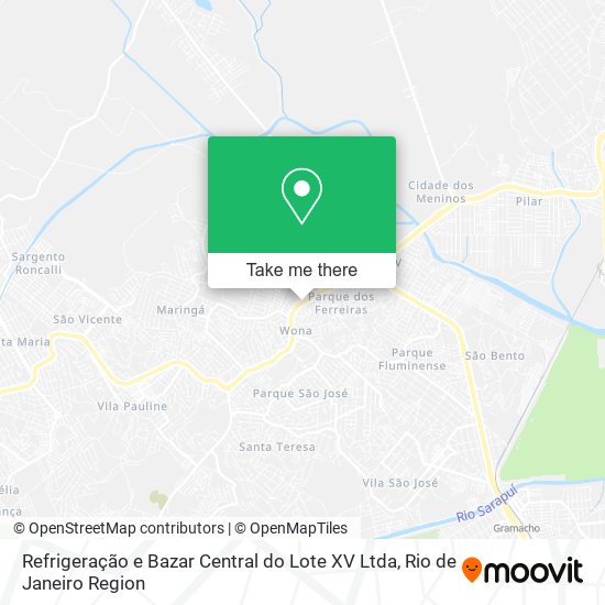 Mapa Refrigeração e Bazar Central do Lote XV Ltda