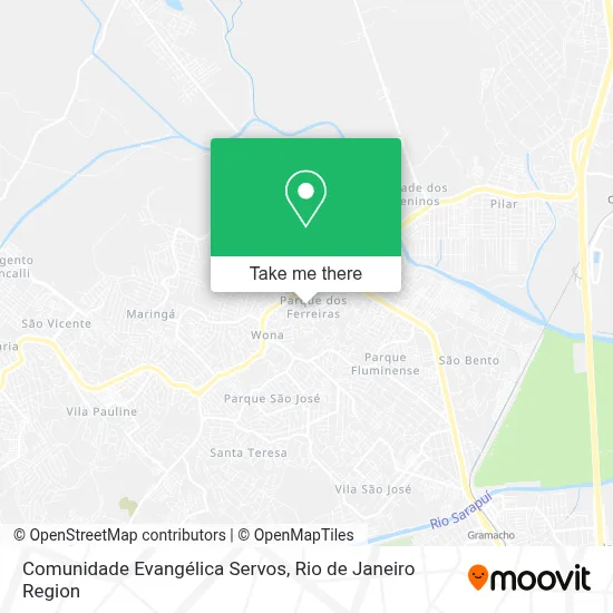 Comunidade Evangélica Servos map