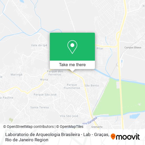 Mapa Laboratorio de Arqueologia Brasileira - Lab - Graças