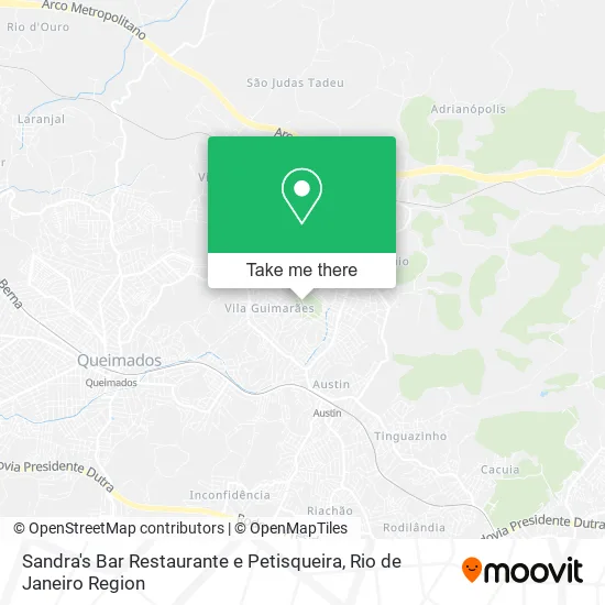 Sandra's Bar Restaurante e Petisqueira map