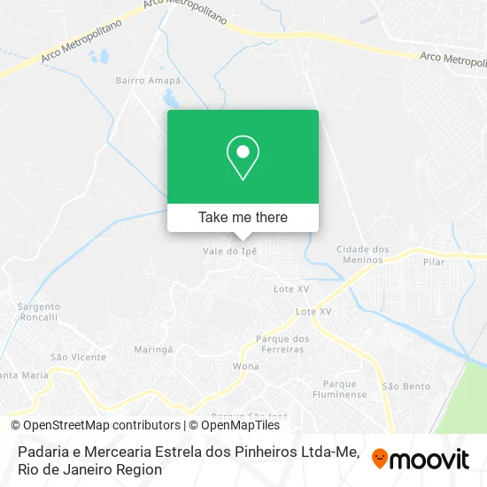 Padaria e Mercearia Estrela dos Pinheiros Ltda-Me map