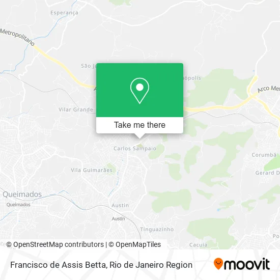 Francisco de Assis Betta map