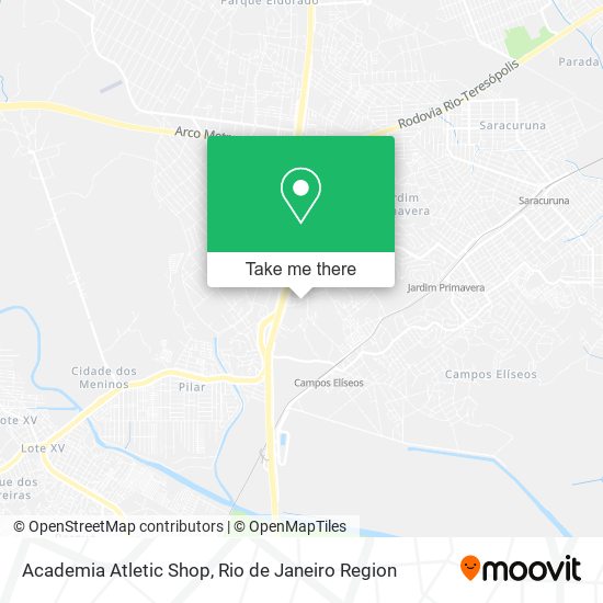 Mapa Academia Atletic Shop