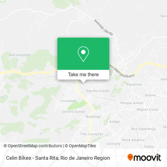 Celin Bikes - Santa Rita map