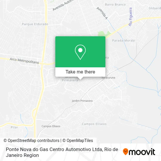 Ponte Nova do Gas Centro Automotivo Ltda map