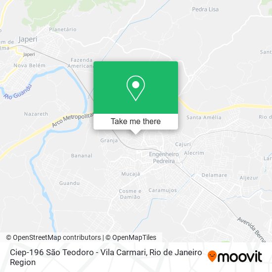 Mapa Ciep-196 São Teodoro - Vila Carmari